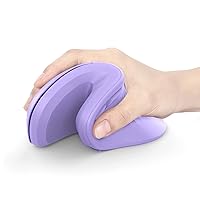 seenda Ergonomic Mouse with Jiggler - Wireless Vertical Mouse with Dual Connection (Bluetooth 4.0+USB), Reduces Wrist Strain, Quiet Click, Compatible with PC, Laptop, Mac, Windows - Purple