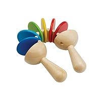 PlanToys Wooden Clatter Toy Percussion Musical Instrument (6413) | Sustainably Made from Rubberwood and Non-Toxic Paints and Dyes