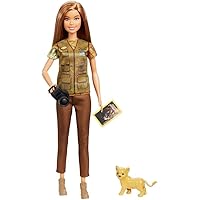 Barbie Photojournalist Doll, Brunette, Inspired by National Geographic for Kids 3 Years to 7 Years Old