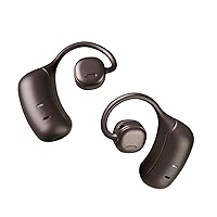 nwm MBE001 Wireless On-Ear Speakers (Open Ear Earphones) Prevent Sound Leakage with PSZ Technology (Bone Conduction Alternative) Including Microphone Dark Brown Designed by NTT Sonority in Japan
