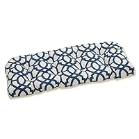 Pillow Perfect Trellis Indoor/Outdoor Sofa Setee Swing Cushion, Tufted, Weather, and Fade Resistant, 19