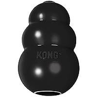 KONG - Extreme Dog Toy - Toughest Natural Rubber, Black -Fun to Chew, Chase & Fetch- for Medium Dogs