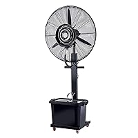 Fans,Pedestal Fan - Industrial Humidifying Misting Fan, 3 Speed Floor Standing Gym Fan Hydroponic, Heavy-Duty Fan Powerful Oscillating Cooling Fan Noiseless