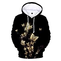 MIYECC 3D Butterfly Hoodie Women Sweatshirt Unisex Fashion Hooded Hoodie