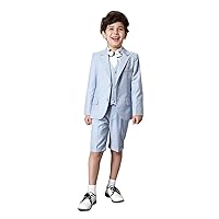 Kelaixiang Boys 3pcs Slim Fit Suits Two Button Suits for Kids Formal Ceremony Wedding Party Tuxedos