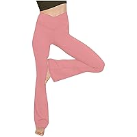 Flare Yoga Pants for Women V Crossover High Waist Flared Leggings Buttery Soft Bootcut Tummy Control Workout Fitness Pants