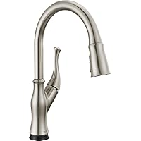 Delta Faucet Ophelia Brushed Nickel Faucet with Pull Down Sprayer for Kitchen Sink, Magnetic Docking, SpotShield Stainless 19888TZ-SP-DST