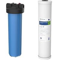 Pentair Pentek 150233 Big Blue Carbon Water Filter, 20-Inch, Whole House Heavy Duty Radial, Reduces Sediment and Chlorine Taste & Odor