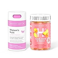 Health By Habit Glow Up Kit - Women's Multi Supplement (60 Capsules) & Hair, Skin and Nails Supplement (60 Gummies)