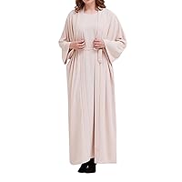 2024 Muslim Clothes for Women Traditonal 2 Piece Set Ramadan Abaya Eid Dress Suit with Belt Kaftan Dresses