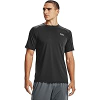 Under Armour UA Tech 2.0 SS Tee Novelty, Sports T-Shirt, Gym Clothes Men, Black (Black/Pitch Gray (001)), M