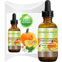 Australian ORGANIC PUMPKIN SEED OIL 100% Pure Natural Virgin Unrefined Cold Pressed Carrier Oil. 2 Fl.oz.- 60 ml. for Face, Skin, Hair, Lip, Nails by Botanical Beauty