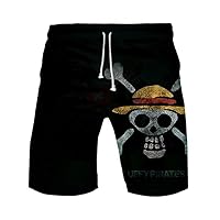 Anime One Piece Monkey D Luffy 3D Printed Beach Shorts Swim Trunks Summer Boardshorts Jersey Short Pants