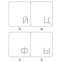 Russian with White Lettering Keyboard Stickers Transparent for Computers LAPTOPS Desktop Keyboards