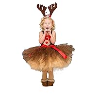 Cartoon Photography Christmas Elk Dress Reindeer New Year Pengpeng Dress Princess Dress Stage Performance