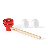 MiDeer Floating Blow Pipe Balls Game, Stress Reliever Balance Blowing Toys for Kids and Adults, Educational Wooden Blowing Toys Party Supplies
