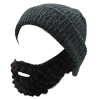 YEKEYI Unisex Wacky Beard Hat Knit Funny Beanie Halloween Cap Wind Mask