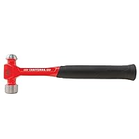 CRAFTSMAN Ball Peen Hammer 16-oz Rounded Face Steel Head Steel Rubber (CMHT54179), Red