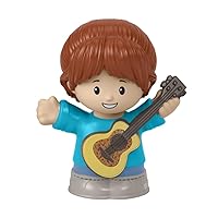 Fisher-Price Replacement Part Little People Career Playset - HBW68 ~ Replacement Guitarist Figure ~ Wearing Blue Shirt and Carrying Guitar ~ Works Great with Other playsets Too!