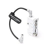 Alvin’s Cables Breakout B-Box for RED-Komodo Camera EXT-9-Pin to Run-Stop|Timecode|CTRL|5V USB| Genlock-BNC Splitter-Box White with Rotatable Right Angle Cable