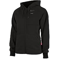 Milwaukee M12 HHLBL1-0 Women's Thermal Hooded Sweatshirt with Warming 12 V Without Battery Size M, Black, 42-43 Plus