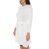 Women's Long Sleeve Midi Cocktail Dress, Round Neck, Sexy, for Formal, Wedding Guest, Party