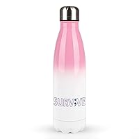 Semicolon Live Suicide Prevention Insulated Stainless Steel Sport Water Bottle Gradient Pattern Cola Shape Water Bottle