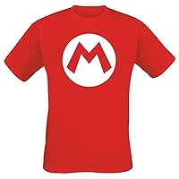 Men's Retro Super Mario Bros. M Logo Red T-Shirt