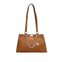 Pelle Luxur Leather Buzoo Medium Satchel Handbag For Ladies/Women Clouser Type Button