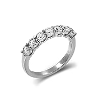 Amazon Collection Sterling Silver 7-Stone Ring made with Infinite Elements Cubic Zirconia