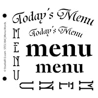 Menu Words Stencil by StudioR12 | Restaurant Word Art - Small 6 x 6-inch Reusable Mylar Template | Painting, Chalk, Mixed Media | Use for Journaling, DIY Home Decor - STCL184_1