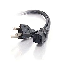 C2G Power Cord, Replacement Power Cable, 3 Pin Connector, Universal Power Cord, 16 AWG, Black, 5 Feet (1.52 Meters), Cables to Go 29927