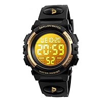 Dayllon Kids Digital Watch Outdoor Sports 50M Waterproof Electronic Watches Alarm Clock 12/24 H Stopwatch Calendar Boy Girl Wristwatch