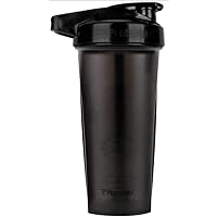 PerfectShaker™ ACTIV Shaker Cup, 48 oz - BLACK, The BIGGEST Shaker Bottle on the Plant! Leak Free, Shatterproof, Water Bottle Shaker Bottle With ActionRod Sports Mixer Technology