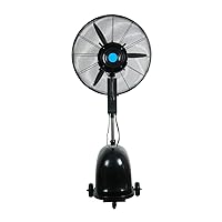 Fans,49L Large Pedestal Fan, Industrial Spray Fans,Misting Humidification Water Cooling Commercial Stainless Steel Spray System/Black