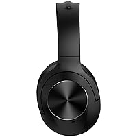 Hybrid Active Noise Cancelling Headphones Wireless Bluetooth Headphones with Deep Bass, Wireless Headphones with Hi-Fi Audio, Memory Foam Ear Cups, 30 Hrs for Travel/Work, Matte Black