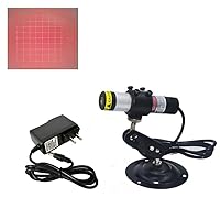 D20X90mm 660nm-200 Red DOE 10x10 Grid Square Waterproof Focusable Laser Module for Cutting Positioning (with Standard Bracket and Adapter)