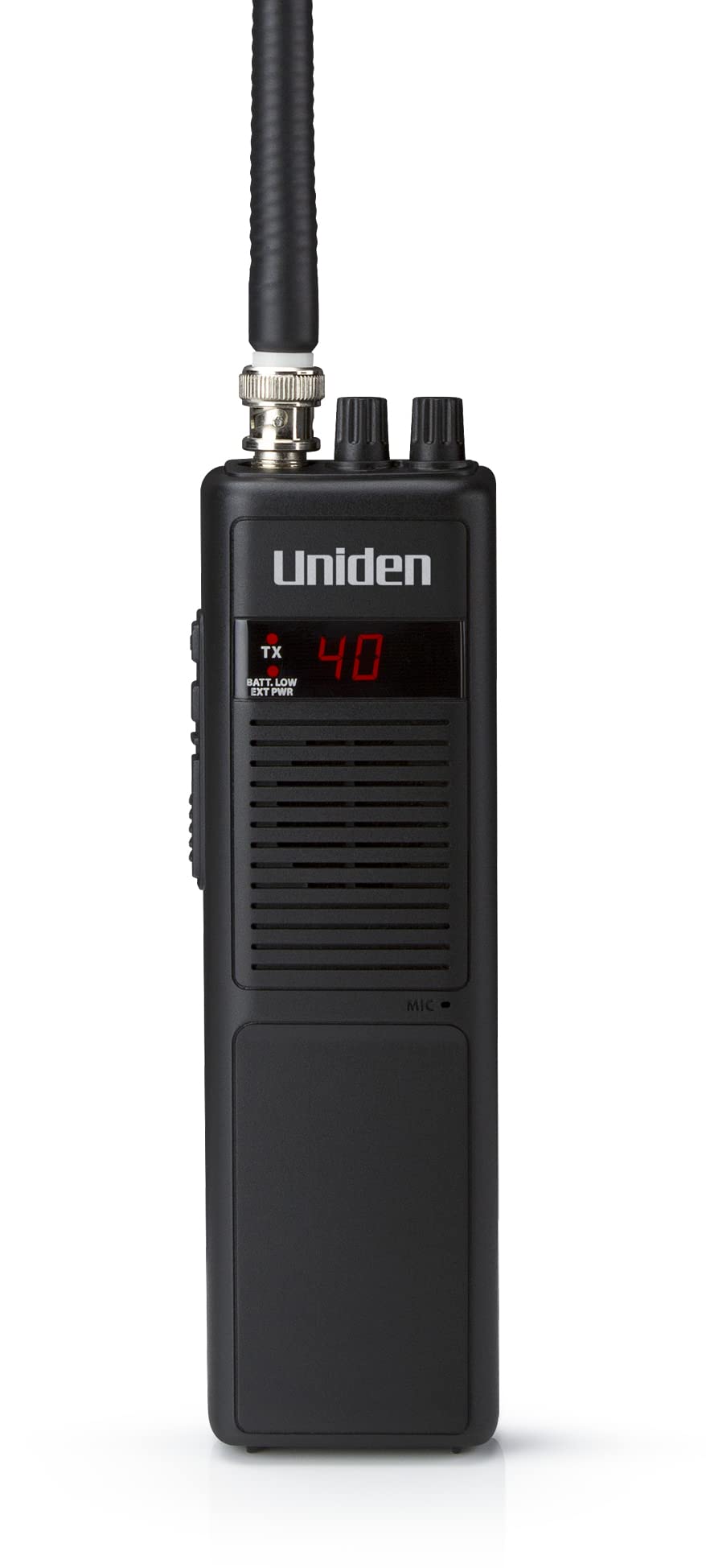 Uniden PRO401HH Professional Series 40 Channel Handheld CB Radio & PRO505XL 40-Channel CB Radio. Pro-Series, Compact Design. Public Address (PA) Function. Instant Emergency Channel 9. Black