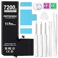 7200mAh Upgraded Replacement Battery Compatible with iPhone 11 Pro, [New Version] Ultra High Capacity 0 Cycle A+ Battery Replacement for iPhone 11 Pro, with Complete Repair Tool Kit