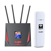 KuWFi Bundle of Goods 4G LTE USB WiFi Modem and 4G LTE Dual Band Router