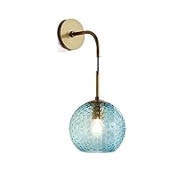 Wall Lamps Adjustable Swing Long Arm Wall Light E27 Wall Sconce Fixture Antique Industrial Retro Rustic Loft Metal Wall Lighting for Restaurant Living Room Study Room Stylish (Color : Blue)