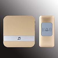 Smart Doorbell Remote Control Waterproof Doorbell Suitable for Various Plugs (Color : Gray)