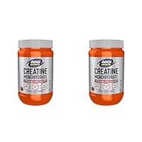 NOW Sports Nutrition, Creatine Monohydrate Powder, Mass Building*/Energy Production*, 21.2-Ounce (Pack of 2)