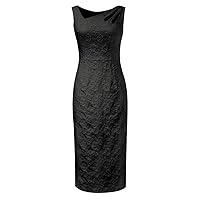 Womens Embossed Jacquard Cut-Out Dress