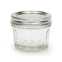LOEW CORNELL 1440080400 GLASS JELLY JAR BALL WITH LIDS AND BANDS 4 OUNCE, Multicolor (pack of 12)