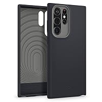 Caseology Nano Pop Silicone Case Compatible with Samsung Galaxy S22 Ultra Case 5G (2022) - Black Sesame
