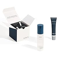 LOLA Intimacy Essentials - 1 Water Based Personal Lube, 1 Silicone Based Lube,and 24 Ultra-Thin, Vegan Condoms
