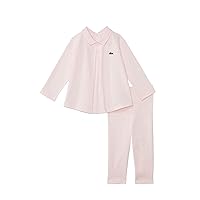 Lacoste baby-girls Long Sleeve Collared W/Leggings Pj GiftsetPajama Set