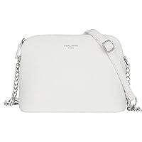 David Jones - Women's Small Crossbody Bag - Chain Shoulder Bag - Saffiano PU Faux Leather Rigid Messenger Bag - Evening Party City Clutch - Ladies Zip Handbag - Fashion Elegant Simple