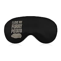 I Love My Furry Potato Guinea Pig Comfortable Sleep Mask Cute Eye Masks Cover with Adjustable Strap for Sleeping Travel